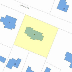 36 Fairmont Ave, Newton, MA 02458 plot plan