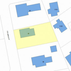 46 Columbus St, Newton, MA 02461 plot plan