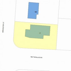 77 Heatherland Rd, Newton, MA 02461 plot plan