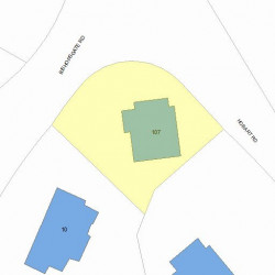 107 Hobart Rd, Newton, MA 02459 plot plan