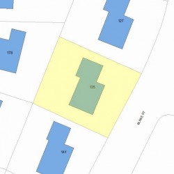 135 Blake St, Newton, MA 02460 plot plan