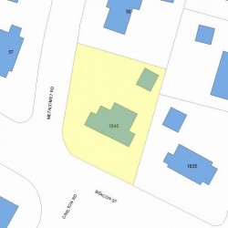 1845 Beacon St, Newton, MA 02468 plot plan