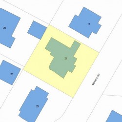 21 Merrill Rd, Newton, MA 02459 plot plan