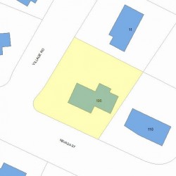 106 Nevada St, Newton, MA 02460 plot plan