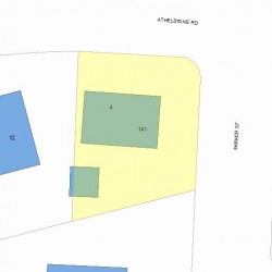 141 Parker St, Newton, MA 02459 plot plan