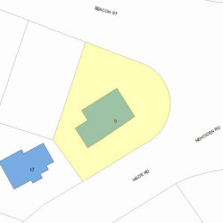 9 Wilde Rd, Newton, MA 02468 plot plan