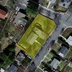 7 Arapahoe Rd, Newton, MA 02465 aerial view