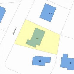 116 Farwell St, Newton, MA 02460 plot plan