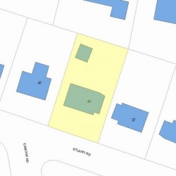 41 Stuart Rd, Newton, MA 02459 plot plan