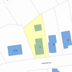 33 Thurston Rd, Newton, MA 02464 plot plan