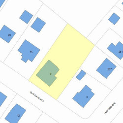 9 Fair Oaks Ave, Newton, MA 02460 plot plan