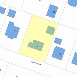 64 Plainfield St, Newton, MA 02468 plot plan