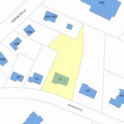 147 Stanton Ave, Newton, MA 02466 plot plan