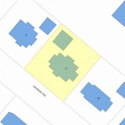 11 Locksley Rd, Newton, MA 02459 plot plan