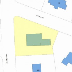 5 Byfield Rd, Newton, MA 02468 plot plan