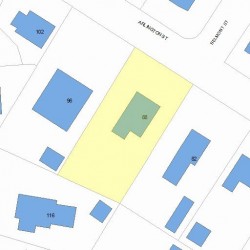 88 Arlington St, Newton, MA 02458 plot plan