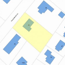 62 Windermere Rd, Newton, MA 02466 plot plan