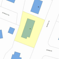 45 Whitney Rd, Newton, MA 02460 plot plan