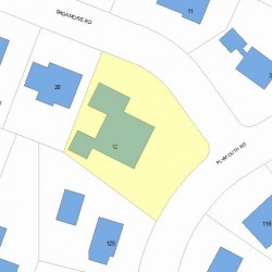 12 Sagamore Rd, Newton, MA 02461 plot plan