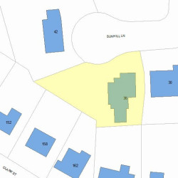 36 Sunhill Ln, Newton, MA 02459 plot plan
