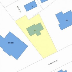 607 Watertown St, Newton, MA 02460 plot plan