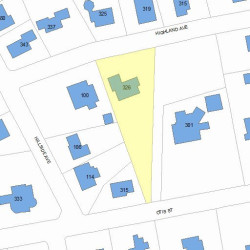 326 Highland Ave, Newton, MA 02465 plot plan