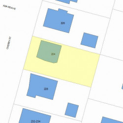 224 Cherry St, Newton, MA 02465 plot plan