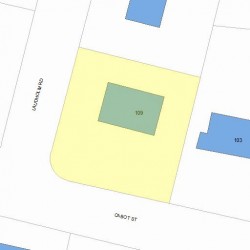 109 Cabot St, Newton, MA 02458 plot plan