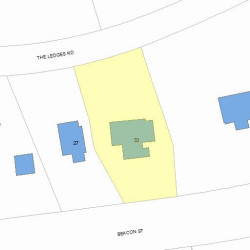 33 The Ledges Rd, Newton, MA 02459 plot plan