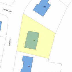 176 Grant Ave, Newton, MA 02459 plot plan