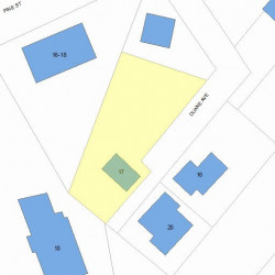 17 Duane Ave, Newton, MA 02465 plot plan