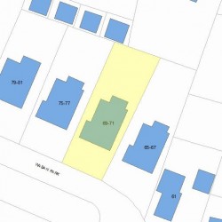 69 Waban St, Newton, MA 02458 plot plan