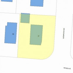 37 Glenwood Ave, Newton, MA 02459 plot plan