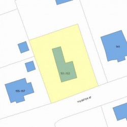 153 Webster St, Newton, MA 02465 plot plan