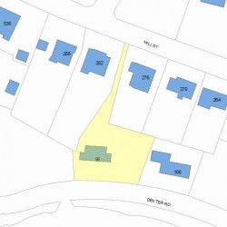 96 Dexter Rd, Newton, MA 02460 plot plan