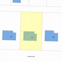 129 Oakdale Rd, Newton, MA 02461 plot plan