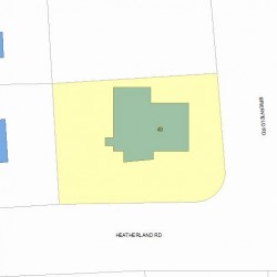49 Heatherland Rd, Newton, MA 02461 plot plan