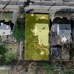 742 Boylston St, Newton, MA 02459 aerial view