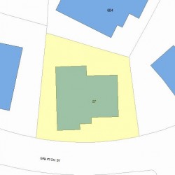 57 Grafton St, Newton, MA 02459 plot plan