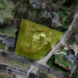 55 Exeter St, Newton, MA 02465 aerial view