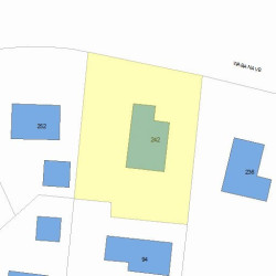 242 Waban Ave, Newton, MA 02468 plot plan