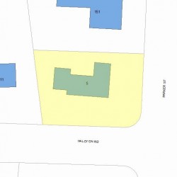 5 Halcyon Rd, Newton, MA 02459 plot plan