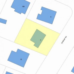 9 Duxbury Rd, Newton, MA 02459 plot plan