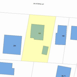 198 California St, Newton, MA 02458 plot plan