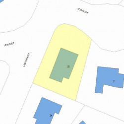 26 Langdon St, Newton, MA 02458 plot plan