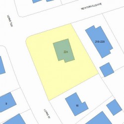 224 Newtonville Ave, Newton, MA 02458 plot plan