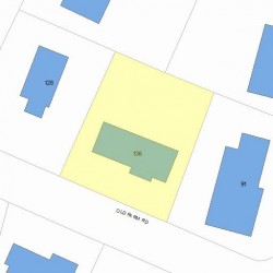 136 Old Farm Rd, Newton, MA 02459 plot plan