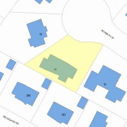 16 Bonmar Cir, Newton, MA 02466 plot plan