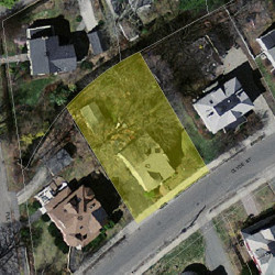 43 Clyde St, Newton, MA 02460 aerial view