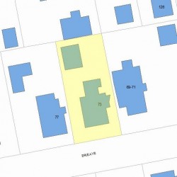 73 Erie Ave, Newton, MA 02461 plot plan